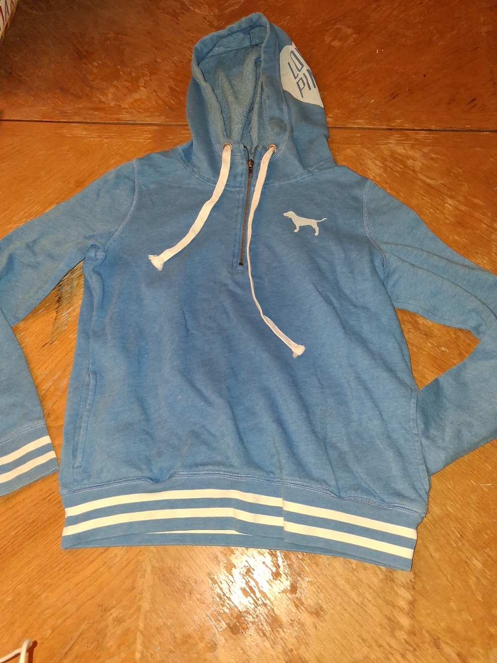 Victoria's Secret PINK Light Blue Full-Zip Hoodie